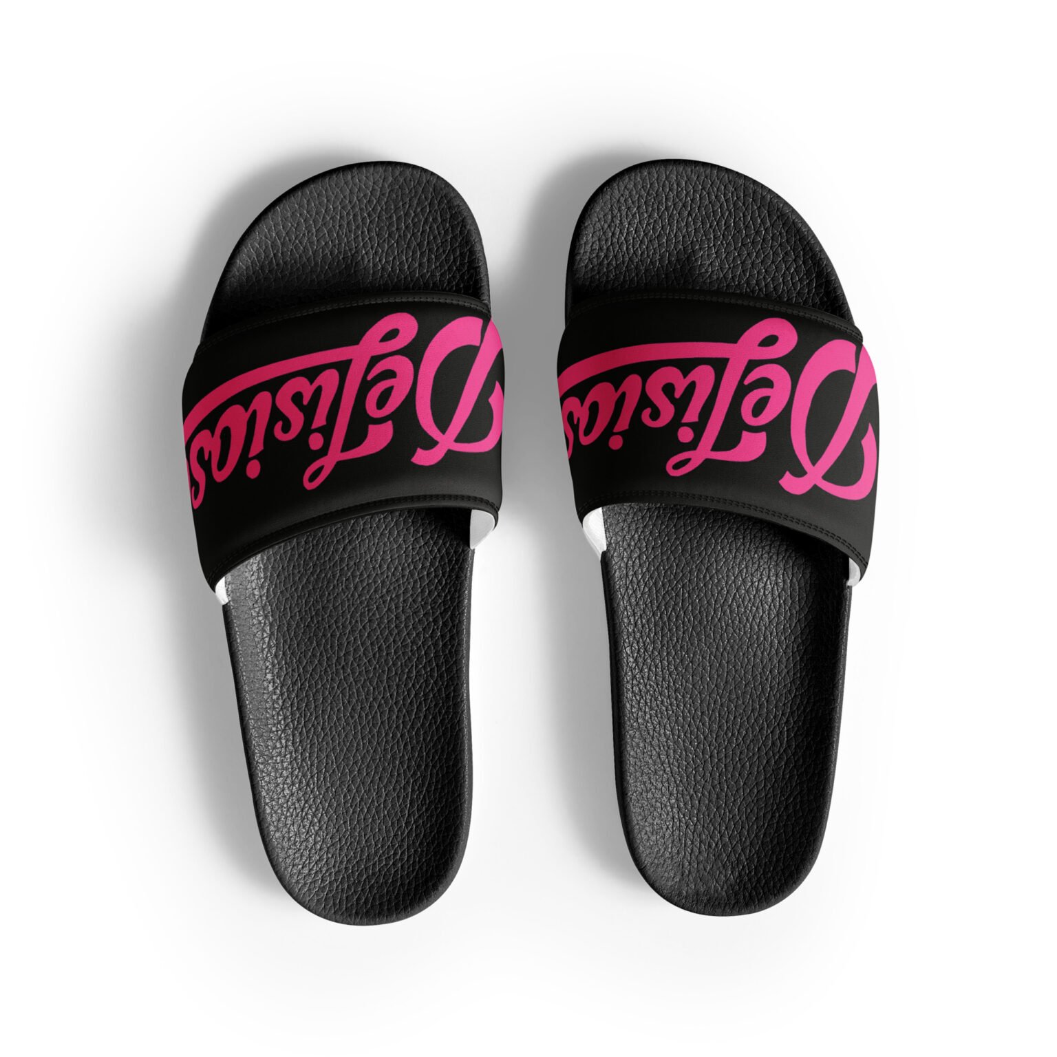 Pink On Black DeLisioso Women's slides