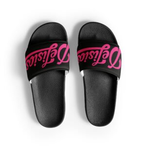Pink On Black DeLisioso Women's slides